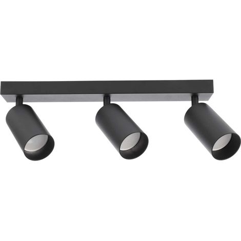 Projecteur orientable de plafond 3 spots GU10 (230V) aluminium noir mat MALGA 3 Black - EDO Solutions (1/5)