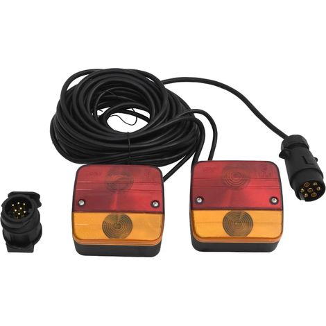 Trailer Lights 2 pcs Red 10.5x5x9.5 cm 12V Classic Bulb vidaXL (1/5)