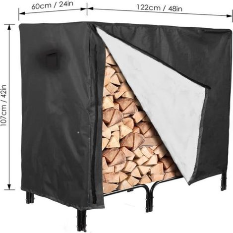 Schutzhülle für Brennholz, 121 x 60 x 106 cm, Holzschutzhülle (1/5)