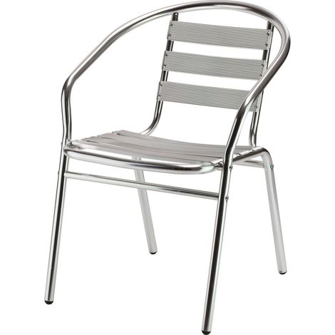 Design Gartenstuhl Stapelstuhl Bistrostuhl Alu stapelbar bequem platzsparend (1/5)