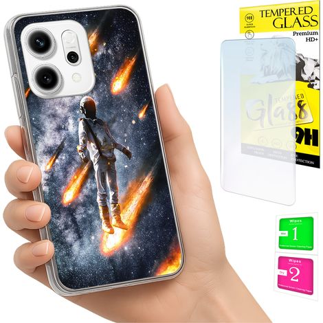 Funda para Oppo Reno 14F / 14 FS 5G con cubierta trasera para foto y cristal 9H. (1/5)