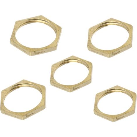 Jeu de 5 écrous hexagonaux en cuivre pour raccord tuyauterie : (1/5)