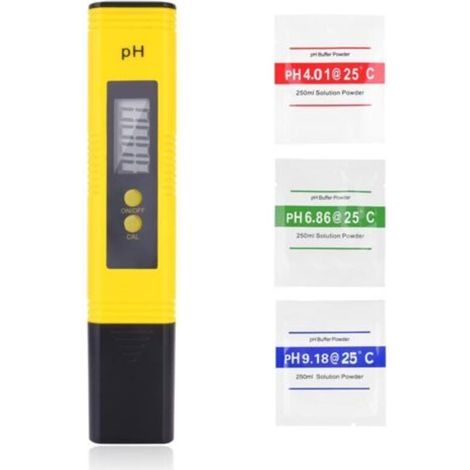 PH Mètre Numérique, Testeur PH Numérique Portable Lecteur Résolution 0,01pH, Test avec 0-14 pH Plage de Mesure avec ATC pour l'eau Potable, Aquariums, Hydroponie, Piscines (1/5)