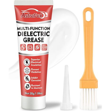Graisse Diélectrique, Avec Pinceau, Graisse Silicone Pour Connecteurs Électriques, Bougies d'Allumage, Joints Toriques, Joint Robinet, Filtre à Eau, Protection d'Isolation, Étanche (1) (1/5)