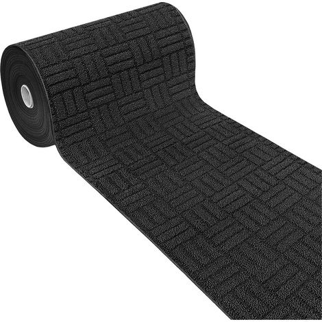 Passatoia Cucina Super Assorbente Tappeto Tessitura 3D Corsia Al metro H50 Cm Su Misura - Nero (1/3)