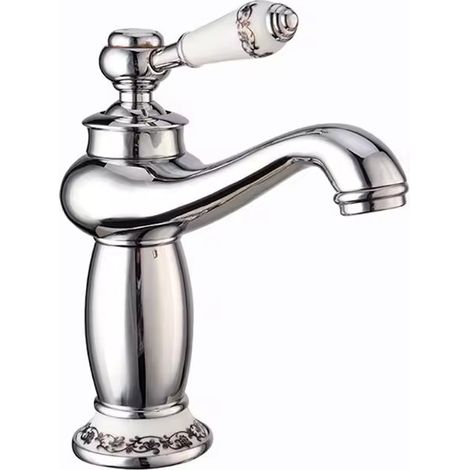 Robinet de lavabo sur plage 062 en laiton chromé collection Erymanthe (1/3)