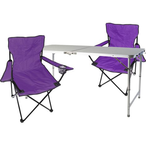 3-teiliges Campingmöbel Set lila-MMC330872+2xMPO2467 (1/5)