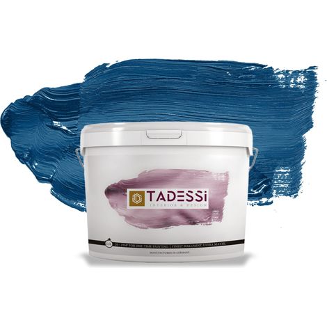 TADESSI Color Vista Wandfarbe Blau - Tiefseeblau - Matte Dispersionsfarbe - Innenfarbe für Wand und Decke