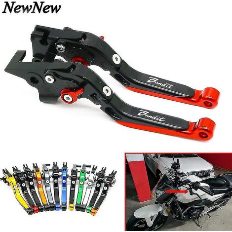 Motorradzubehör für Suzuki GSF 600 Bandit (1995-2006): CNC-gefräste, klappbare, verstellbare und ausziehbare Brems- und Kupplungshebel.