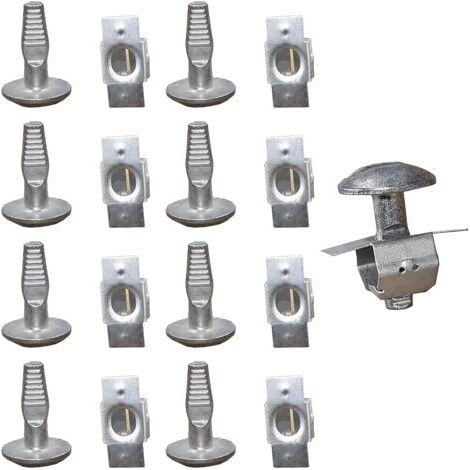 QORVA-Ensemble de 10 Clips de Protection en Alliage d'Aluminium pour Sous-Plateau Moteur, Vis de Fixation de Capot, Rechangement Vis Compatible avec Peugeot Citroën 206 207 406 407 806 807