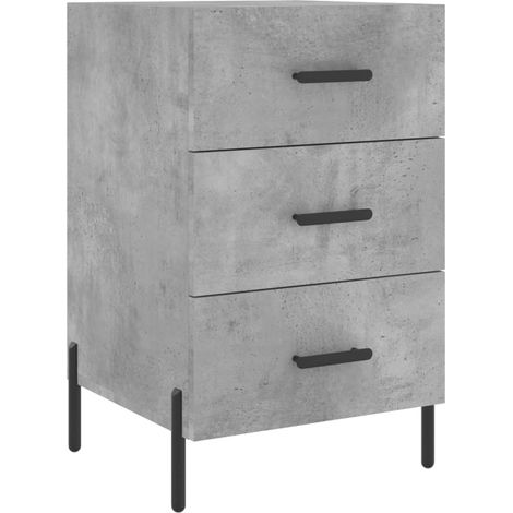 Maison Exclusive - Comodino Grigio Cemento 40x40x66 cm in Legno Multistrato