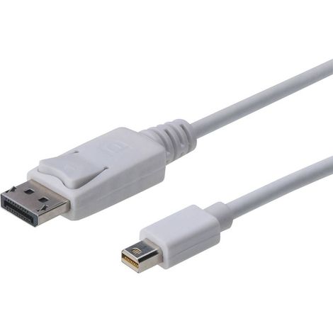 Assmann electronic mini dp - dp, 3m mini displayport displayport white - cavi displayport (3m, 3m, mini displayport, mini displayport, displayport, nichel, bianco, maschio/maschio). (1/5)