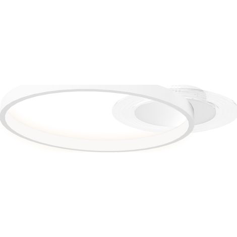 Lámpara de techo LED de doble anillo blanca 50 x 40 x 7,4 cm (1/5)