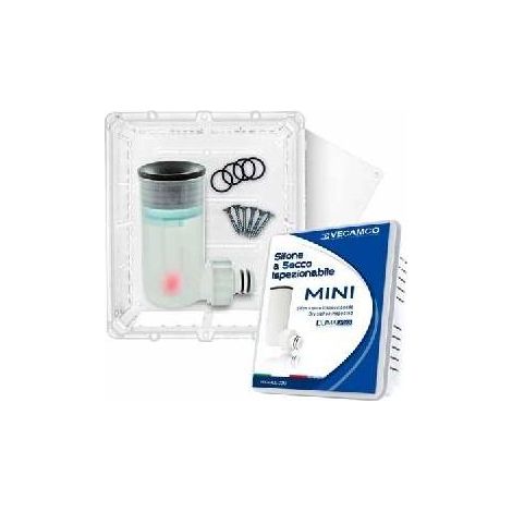 KIT SIFONE A SECCO CON SCARICO ORIZZONTALE MINI Misura: mm 154 x 174 x 58