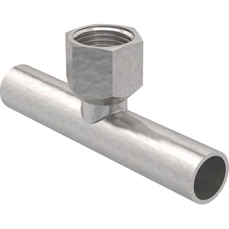 Geberit GE Mapress C-Stahl T-Stück m. EE u. IG d 28mmxRP 1/2"x28mm verz. 21343 21343 (1/5)