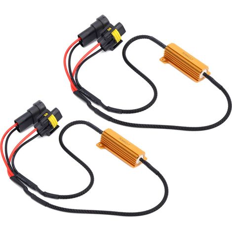 Lastwiderstandsadapter (2 Stück) 50W 6Ω H11 880 881 LED Metall Blinker/Nebelscheinwerfer - Crezuo