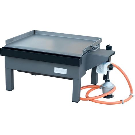 Barbecue pour paella gaz pour Table en Acier inoxydable coloris Gris - 59 x 41 x 29,5 cm