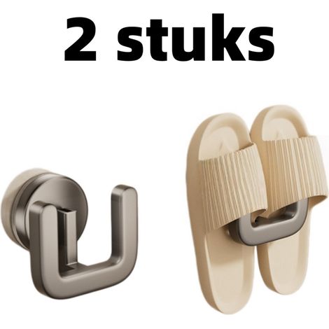 Étagère à chaussures d'angle avec ventouses fixation murale sans perçage et conception gain de place pour ranger chaussures chaussons et petits accessoires dimensions 8,5 x 6,8 x 7,5 cm couleur grise (1/5)