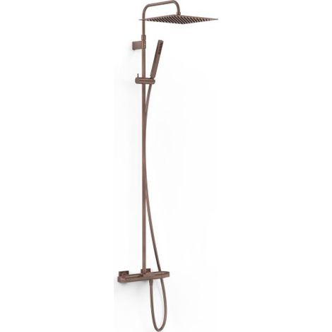Ensemble de robinet thermostatique mural 3 voies pour baignoire et douche Over-wall Volcanic - TRES 19031215VO