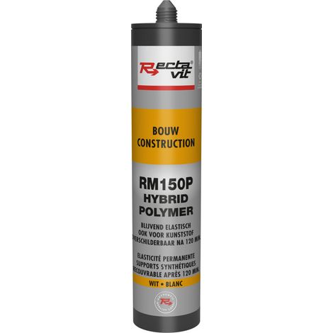 RM 150-P construction hybrid silicone - Mastic de jointoiement - Rectavit - Cartouche de 310 ml Blanc (1/2)