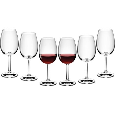 Verres à vin Lot de 6 verres à vin rouge 390 ml Verre à vin rouge Verre à vin en cristal Passe au lave-vaisselle (1/5)