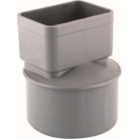 Raccord / Manchon PVC Ø 100 pour descente gouttiere Aluminium 82 x 56 mm (1/4)
