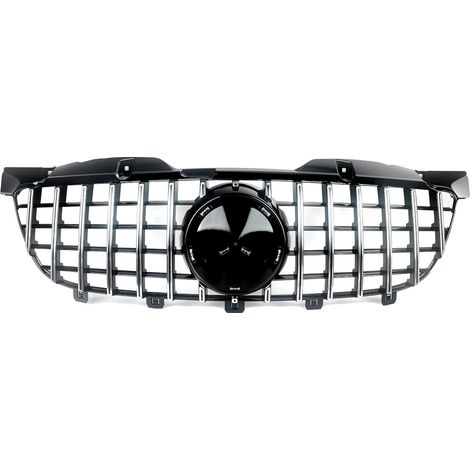 Rejilla del parachoques, ajuste personalizado, material duradero, cromo negro. (1/2)