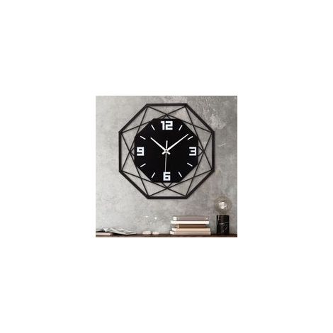 Horloge Murale en Métal Grande Horloge Murale Silencieuse sans Tic-Tac Pendule Murale Style Vintage pour Salon Chambre Cuisine Bureau (1/5)