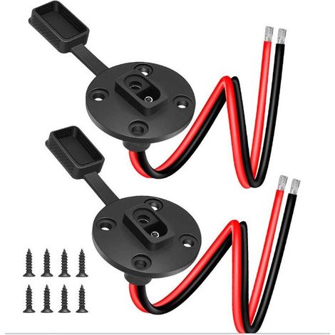 SAE 12AWG Solarstecker, wetterfestes SAE-Kabel, Schnellkupplung, Solarmodulmontage für Motorrad/Solargenerator... (2 Stück)