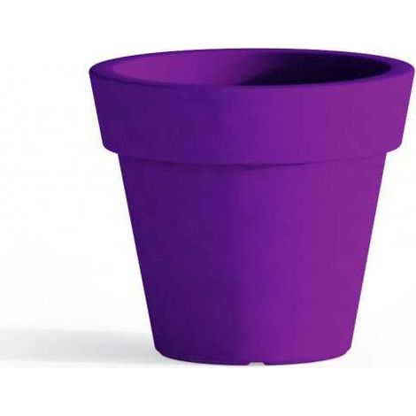 Idralite – Vase en polymère violet Ø80 H70 pour intérieur et extérieur – Résistant aux intempéries – Fabriqué en Italie – Collection Cromia (1/4)