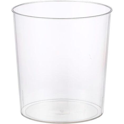Poubelle de salle de bain, petite poubelle en plastique de grande capacité, forme ronde transparente, adaptée à la salle de bain, à la chambre, au bureau, à la cuisine, à la chambre (1/4)