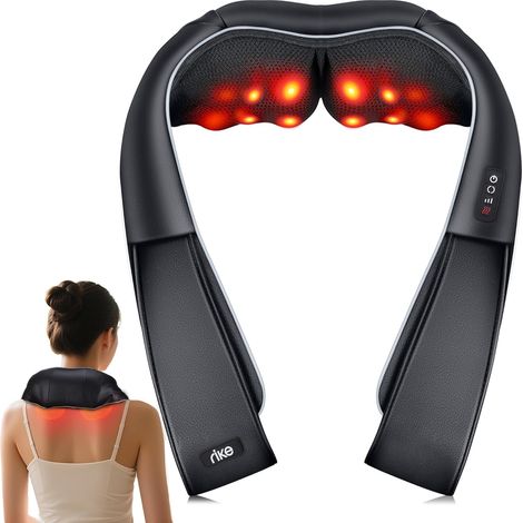Appareil de massage par pression des doigts pour la nuque et le dos, soulage les douleurs, coussin de massage électrique pour la maison, le bureau, la voiture, cadeau pour la fête des mères-AquaForge (1/5)