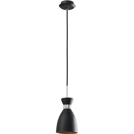 Faro Retro - Plafonnier à 1 lumière, noir, cuivre, E14 (1/5)