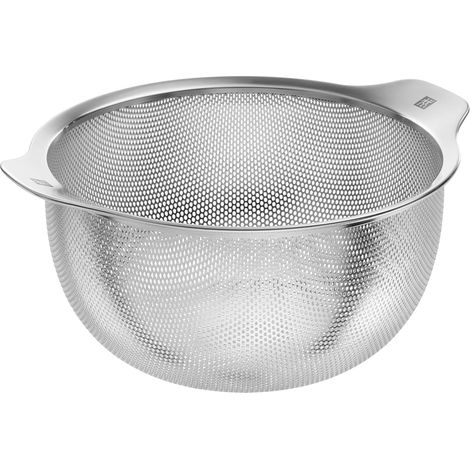Passoire, diamètre 24 cm, Acier Inoxydable 18/10 de Haute Qualité, 24 x 24 x 11 cm, Argent
