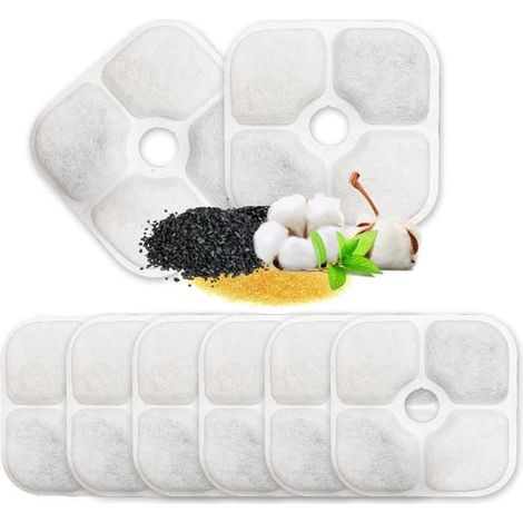Filtre à Eau - Non Marqué - Lot de 8 - Charbon Actif - Résines Naturelles - Triple Effet (1/4)