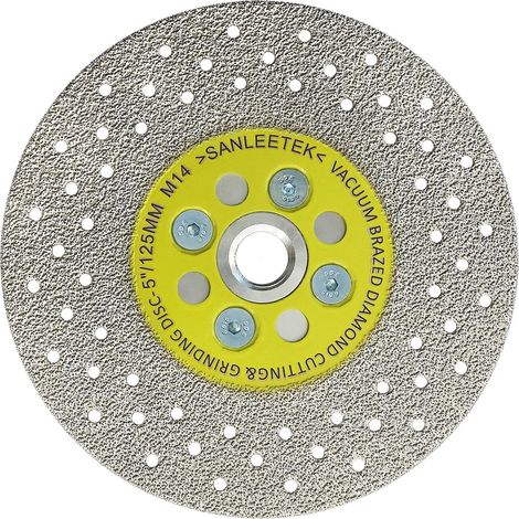 Diamanttrennscheibe, doppelseitig, zum Trennen und Schleifen, M14-Gewinde, für Marmor, Granit, Beton, Porzellan und Fliesen (1/5)