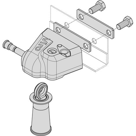 Serrure pour Porte Basculante K et Rideau Roulant "Viro" 4218 S'entrouvrant