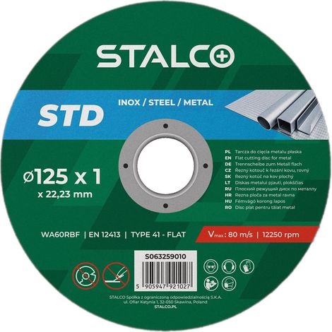 Stalco Flachtrennscheibe für Metall STD 125x1,0mm S063259010