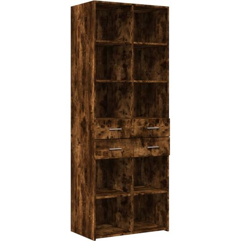 Buffet credenza cassettiera mobile contenitore organizer cucina soggiorno soggiorno alto 70 x 42,5 x 185 cm derivati del legno marrone 020033557