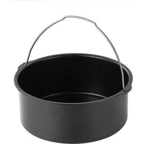 1 Panier à gâteau, Acier inoxydable, Revêtement antiadhésif, Bordure enroulée, Pour friteuse à air (1/5)