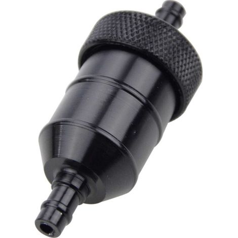 GOOFIT schwarzer CNC-Kraftstofffilter, kompatibel mit Geländefahrzeugen/Motorrädern/ATVs, modifizierter Metallölfilter, waschbares Filterelement. (1/4)