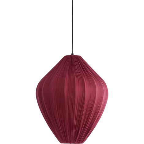 Light & Living - lámpara colgante - Verita - rojo - textil - Ø