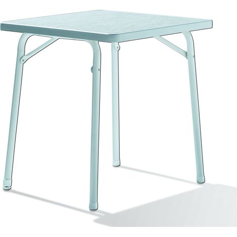 Table Pliante Rectangulaire Acier Blanc 70 x 70 cm (1/2)