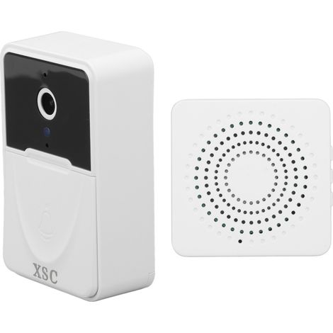 X3 Sonnette Visio WiFi sans fil avec batterie lithium intégrée, caméra vidéo surveillance intelligente, contrôle vocal à distance via smartphone, 360° pour maison (1/5)