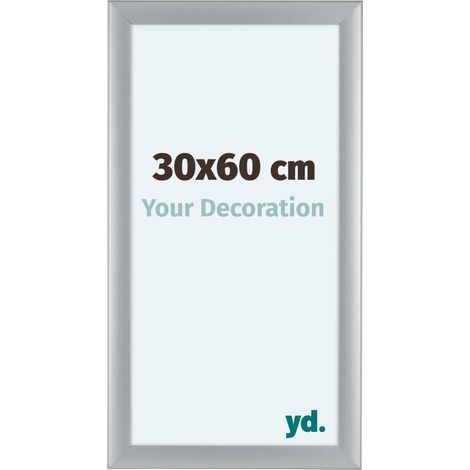 yd. - Cadre photo 30x60 - Argent Mat - MDF - Como (1/5)
