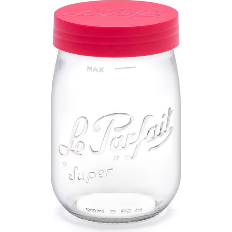 Bocal Le Parfait Color Vis 1l Rouge Conservation Hermétique Et Stylée - Le Parfait (1/2)