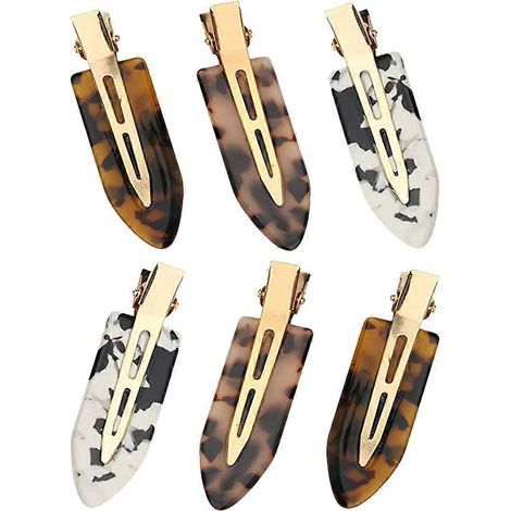 Set mit 6 formstabilen Haarspangen im Krokodil-Stil, Make-up-Accessoires für Mädchen – 6 x 2 cm (1/4)