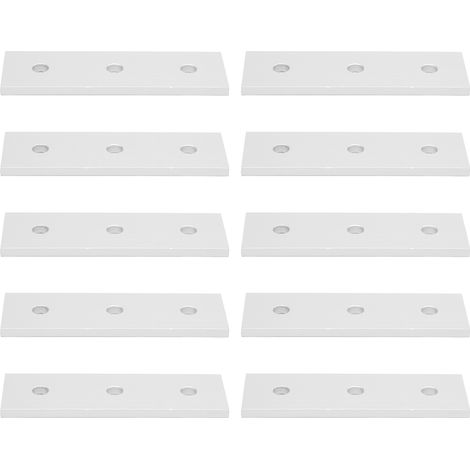10 plaques de jonction plates en aluminium, droites et faciles à réparer, modèle 3030-3 trous. (1/5)