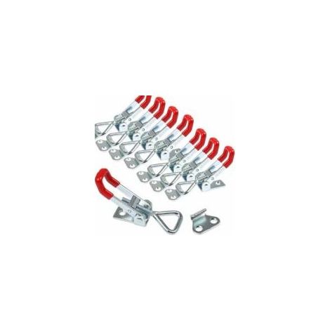 8Pcs Loquet à Bascule Réglable Sauterelle de Serrage GH-4001 165KG/363.7lbs Capacité de Rétention pour Rapide Fixation et Serrage (1/4)