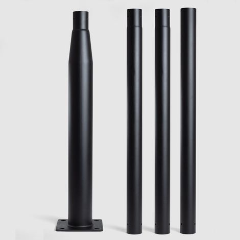 Mast für Straßenleuchte Schwarz 4 m (1/3)